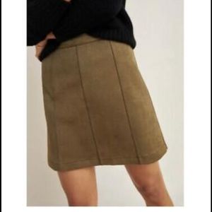 Anthropologie Suede skirt